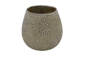 Glass tealight holder d.15x15cm