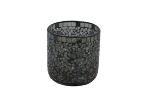 Glass tealight holder d.11.5x12cm