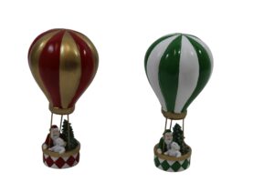 Polyresin hot air balloon d.10x22cm