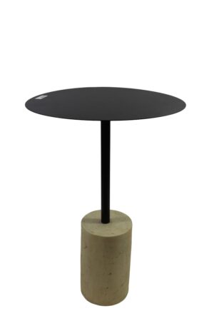 Magnesia table w/metal top d.40x60cm