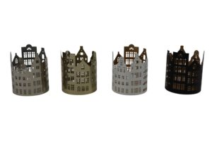 Metal tealight holder d.9x11cm