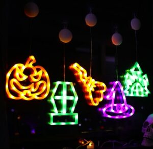 Neon light hanging Halloween designs