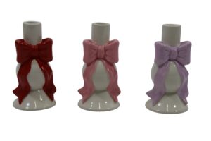 Dolomite taper candle holder d.7.5x15cm